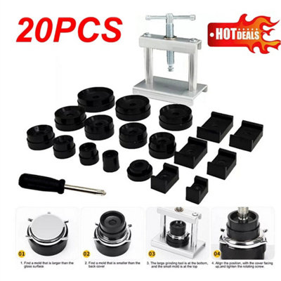 Watch Back Press Tool Kit With 18Pcs Fitting Dies Watch Case Repair Tool Kit