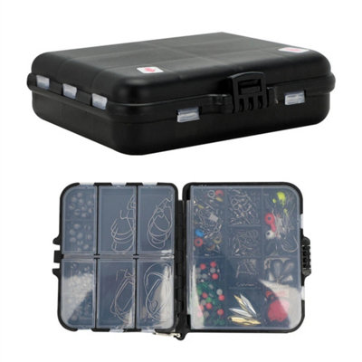 188Pcs/set Sea Fishing Accessories Tackle Box Kit Set Jig-Hooks Swivels Clamp from B&Q