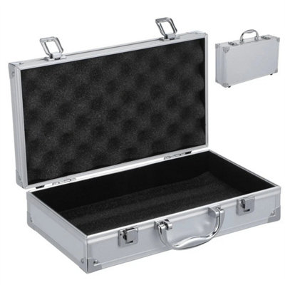 Aluminium Flight Carry Case Foam Tool Lockable Camera Storage Box Large 30Cm from B&Q