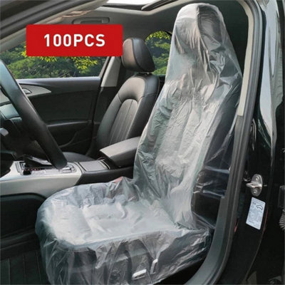 100Pcs Disposable Car Seat Covers Plastic Seat Cover Vehicle Seat Dust Cover from B&Q