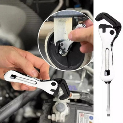  - 2X Pipe Vise Micro Stubby 3.34Inch Self-Adjusting Wrench With Contoured Handle