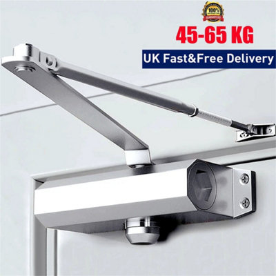 45-65Kg Heavy Duty Fire Rated Overhead Door Closer Opener Adjustable Soft Close from B&Q