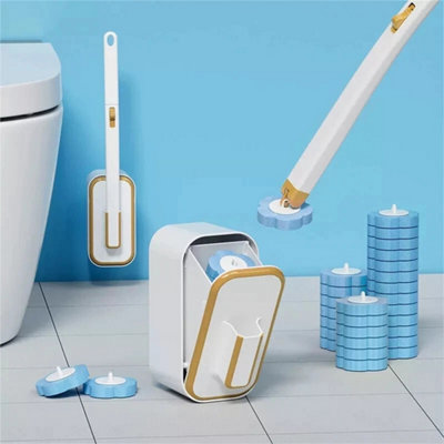 Disposable Toilet Brush Set Toilet Bowl Cleaning System Cleaners With Refills from B&Q