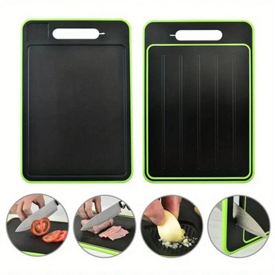  - 4 In 1 Cutting Board Thawing Tray For Fast Defrosting Grind Double-Side Aluminum-S