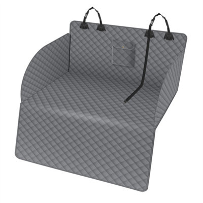  - For Tesla Model YPu Leather Quilted Car Boot Trunk Liner Dog Mat Guard Cover