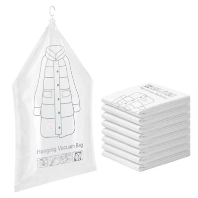 4Pcs&4Pcs 70X90Cm&70X90Cm Hanging Vacuum Storage Sealer Bags Space Saving For Closet Organizer Bags from B&Q