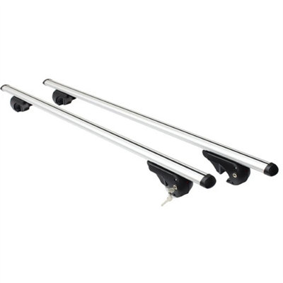 Universal Aluminium Car Roof Rack Luggage Carrier Cross Bars Rail Lockable+2Keys from B&Q