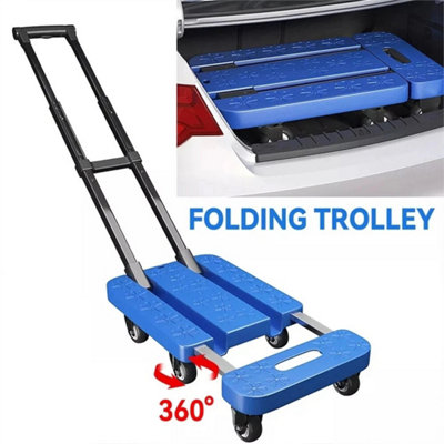 Folding Hand Truck 270Kg Heavy Duty Dolly Cart Luggage Sack Barrow Cart Trolley from B&Q