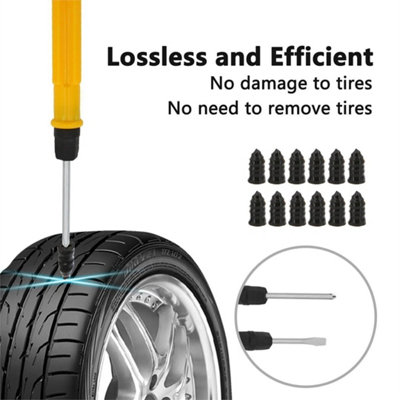 Emergency Tyre Puncture Repair Kit Car Van Motorcycle Tubeless Tire Strip Pliers