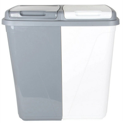 90L Kitchen Bin. Dual Compartment Rubbish & RecyclingPlastic Laundry Basket. from B&Q