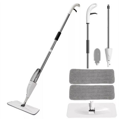  - Spray Mop Microfibre Pad Floor Cleaning Mop For All Floor Types Bottle + 2 Pads