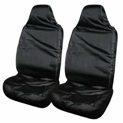 2Pcs Front Seat Covers Universal Car Van Waterproof Anti-Dust Protector Clean from B&Q