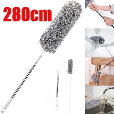 280Cm Extendable Feather Duster Telescopic Magic Dust Brush Long Reach Handle from B&Q