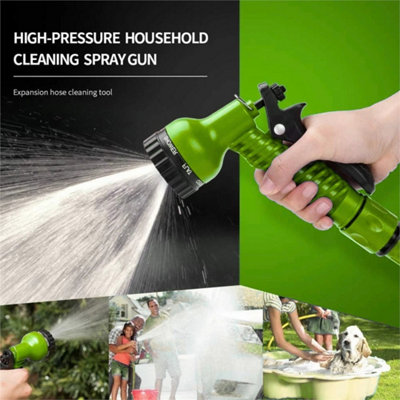 50Ft Expandable Garden Hose Pipe Flexible Heavy Duty Spray Gun Set 15M from B&Q