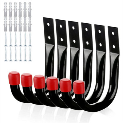 6Pc Heavy Duty Garage Hooks Organizer Wall Mount Hanging Storage Utility Hangers from B&Q