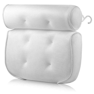 Luxury Spa Bath Pillow Non Slip Comfortable Bathtub Headrest Cushion Soft Pillow from B&Q