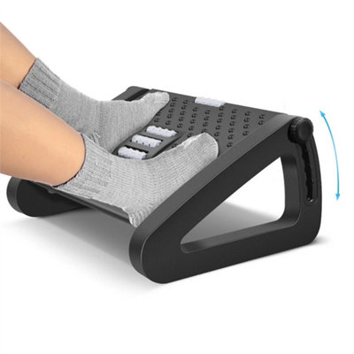 Adjustable Desk Footrest Under Table  Feet Stand Rest Massager Roller