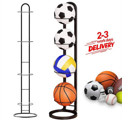 Basketball Ball Storage Rack Football Volleyball Basket Stand Holder from B&Q