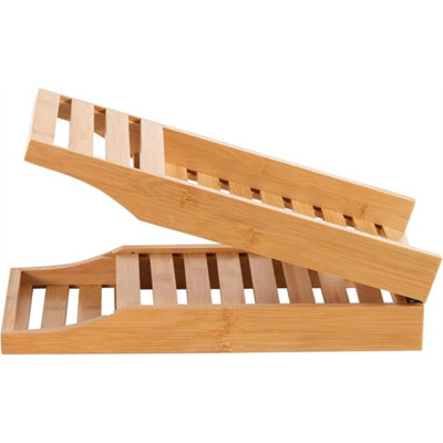 Bamboo Bath Tub Rack Foldable Adjustable Tray Caddy Organiser Natural from B&Q