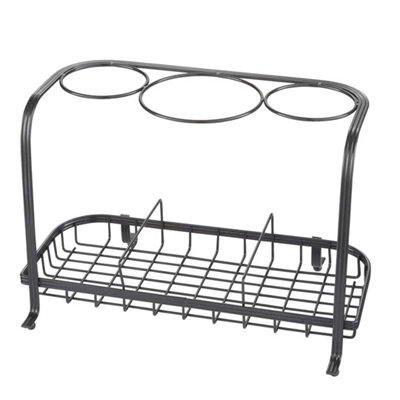 Freestanding Hair Dryer & Straighteners Holder Storage Stand Cable Tidy Graphite