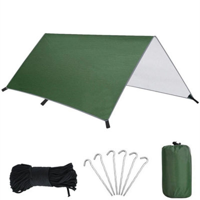 3Mx3M Camping Hammock Tent Tarp Rain Fly Cover Waterproof Shelter Lightweight from B&Q