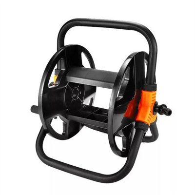 50M Reinforced Tough Garden Hose Pipe Reel Cart Trolley Free Standing Portable from B&Q