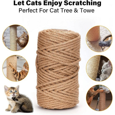 Sisal Rope For Cat Scratcher 50M 6mm Thick String Cats Rope Jute Rope Sisal Rop from B&Q