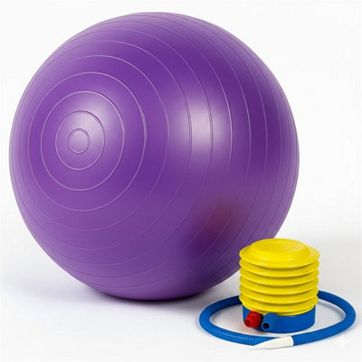 Gym Ball Anti Burst Exercise Ball With Pump Yoga Fitness Pilates Pregnancy Core from B&Q