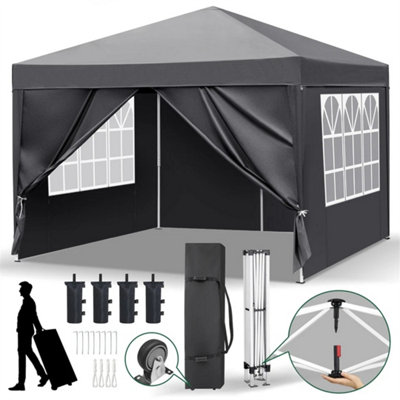  - Pop-Up Gazebo 3X3M Ez One-Push-To-Lock Setup Canopy Tent W/wheeled Bag Outdoors