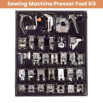  - Sewing Machine Compatible 32 Piece Presser Foot Kit Snap On Feet For Home