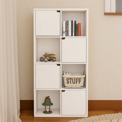 8 Cube Bookcase Shelving Display Shelf Storage Unit Wooden Door from B&Q