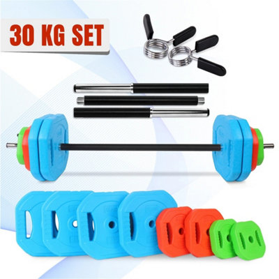 30Kg Pump Barbell Weight Plates Set Strength Training Home Gym Training from B&Q