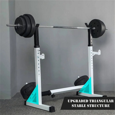 Adjustable Barbell Rack Squat Stand Pair Weight Lifting Bench Press Home Gym from B&Q