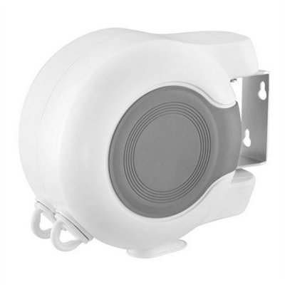  - 30M Retractable Clothes Reel Double Washing Line Wall Mounted Outdoor