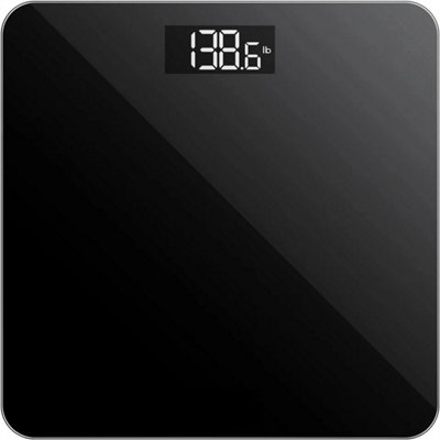 Digital Bathroom Scales 180Kg Body Weight Weighing Scale Lcd Electronic Black from B&Q