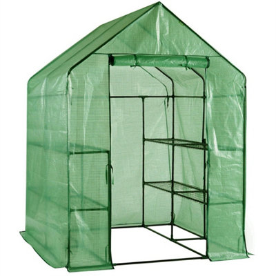  - Walk In Garden Greenhouse Outdoor Plant Grow House Cover & Shelves 143X143X195Cm