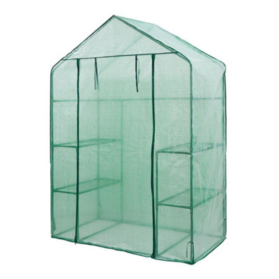  - New Walk In Greenhouse Pe Plastic Garden Grow Green House With 4 Shelves