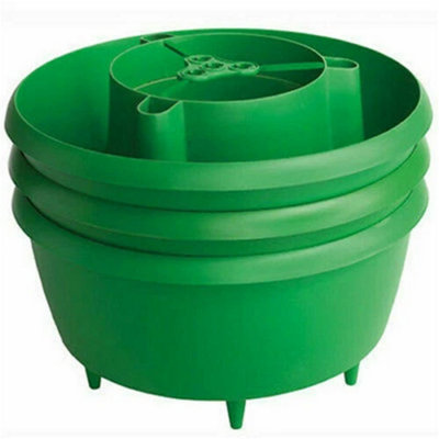  - Set Of 3 Garden Tomato Plant Halo Tomatoes Grow Planter Water Pot Tub Halos New