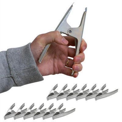 Pack Of 12 Heavy Duty Spring Clamps Market Stall Tarpaulin Clips from B&Q
