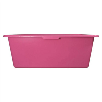 90L Multipurpose Tub Dog BathHorse Water Trough/feed BucketStorage Container-Pink from B&Q
