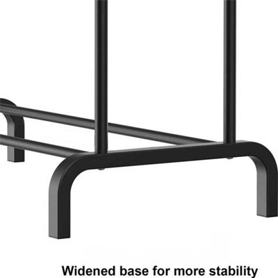 Metal Double Rail Clothes Garment Hanging Rack Shelf Display Stand from B&Q