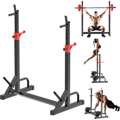 Squat Racks Barbell Rack Stand Adjustable Olympic Weight Bench Press Home Gym from B&Q
