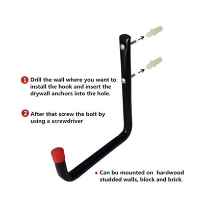 12X Heavy Duty Garage Storage Utility Hooks Organizer Wall Mount Ladder Hangers from B&Q