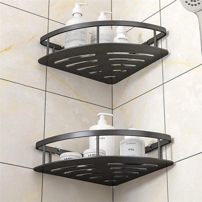 2 Pack Corner Shower Caddy Bathroom Organizer Storage Shelf No Drilling Rack