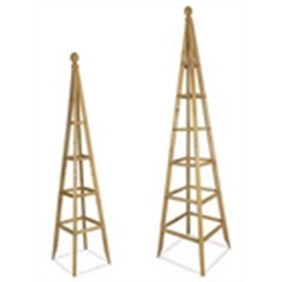 Small-1.5M Wooden Garden Obelisk Pyramid Plant Support Trellis Climbing Frame from B&Q