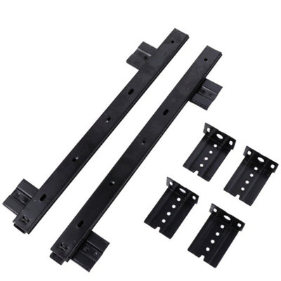 1 Pair Drawer Keyboard Shelf Runners Adjustable Under Desk Computer Slides Track from B&Q