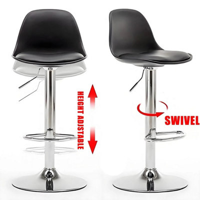 2Pcs Bar Stools Adjustable Breakfast Swivel Gas Lift Chair Kitchen Cafe Pub Tool from B&Q