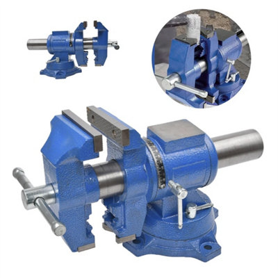 Multipurpose 4" Bench Vise 360-Degree Rotation Clamp On Vice With Swivel Base from B&Q