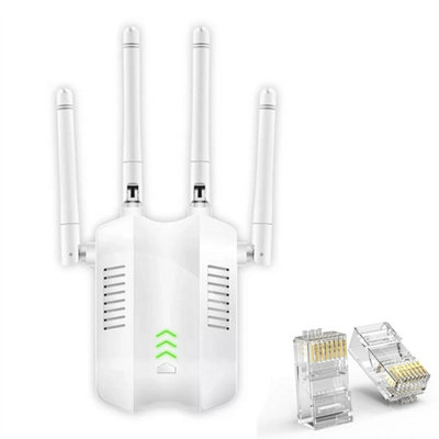 White Wifi Signal Extender Range Repeater Booster Internet Amplifier from B&Q