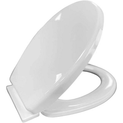 Soft Close Toilet Seat White Bathroom Oval Shape Wc Heavy Duty Seats Anti Slam from B&Q